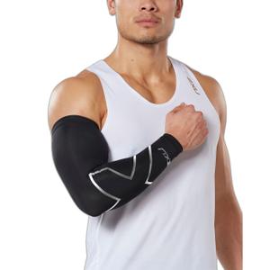 ua3196a-blk-sil-protege-bras-de-compression-simple-2xu-black-silver