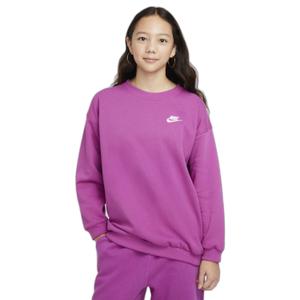 fd2923-518-sweatshirt-oversize-fille-nike-club-fleece-hot-fuchsia-white