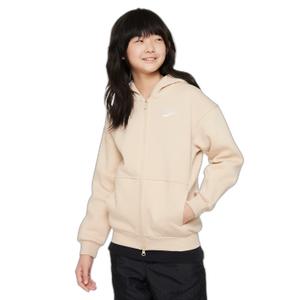 fd2931-126-sweatshirt-zippe-fille-nike-club-fleece-oversized-lbr-sanddrift-blanc