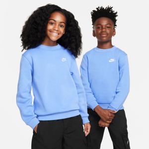 fd3006-450-sweatshirt-col-rond-enfant-nike-club-fleece-lbr-bleu-polaire-blanc