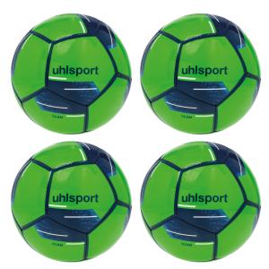 1001727030001-mini-ballons-uhlsport-team-mini-x4-vert-fluo-bleu-marine-blanc-tu