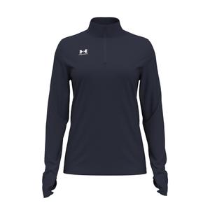 1379601-410-maillot-manches-longues-1-4-zip-femme-under-armour-challenger-midlayer-bleu-navy-blanc